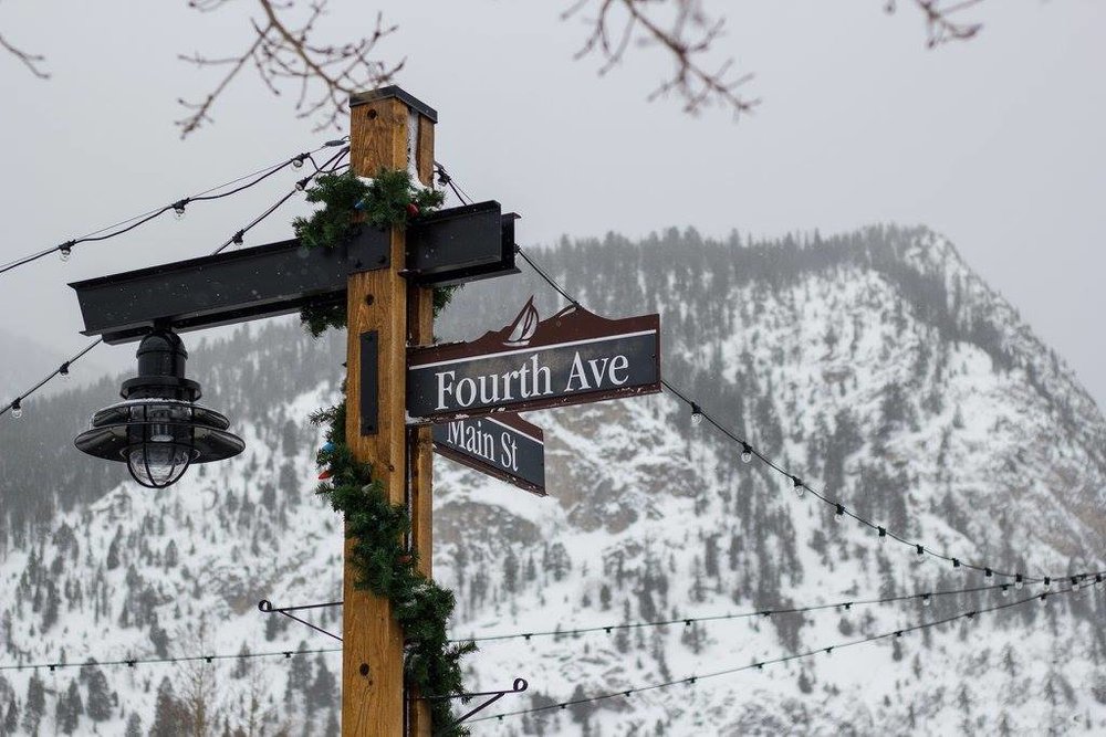 A street sign in Frisco, CO