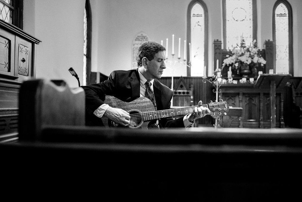 Guitarist Mike Alicke at St. Mary's Chapel Wedding in Charlotte NC