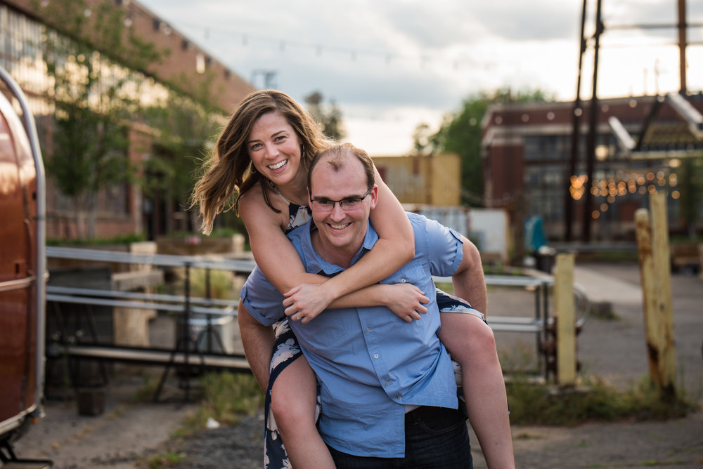 Fun engagement session at Camp North End