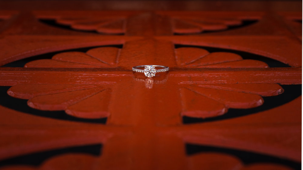 Ring Details at Camp North End Engagement Session from Charlotte Wedding Photographer