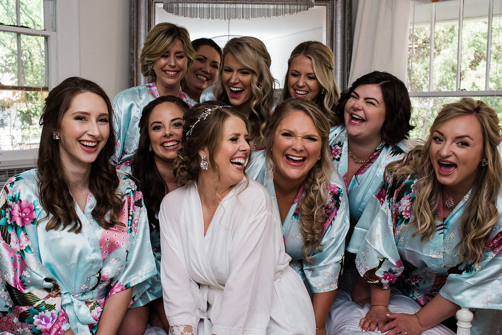 Bridesmaids Group Photo at Bungalow 1325 from Charlotte Wedding Photographer
