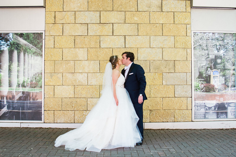Bride and Groom Couple's Portraits at Levine Museum of the New South from Charlotte Wedding Photographer