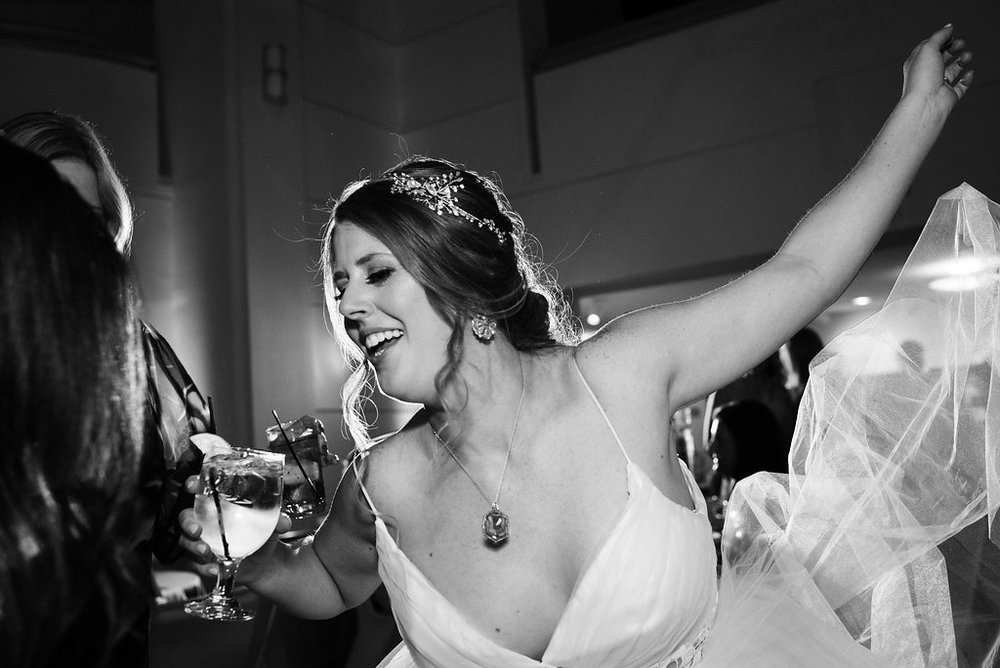 Reception Dancing Bride at Levine Museum of the New South from Charlotte Wedding Photographer