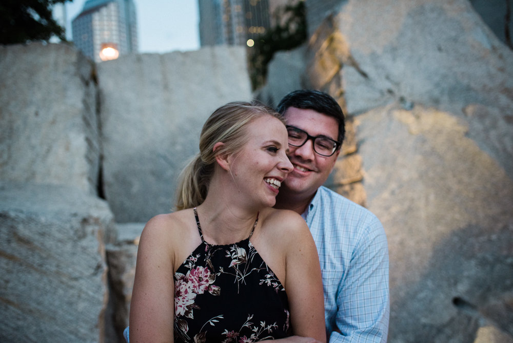 Uptown Romare Bearden Park Engagement Session by Charlotte Wedding Photographer