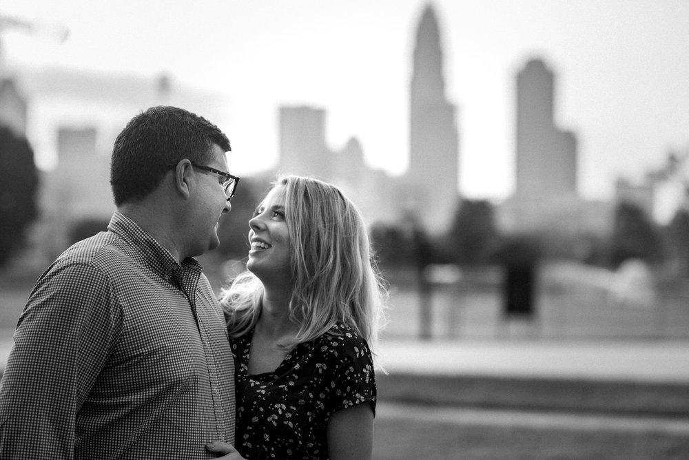 Independence Park Skyline Engagement Session by Charlotte Wedding Photographer