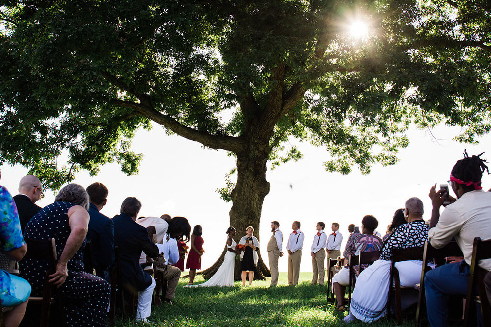 Ceremony at Summerfield Farms from Charlotte NC Wedding Photographer