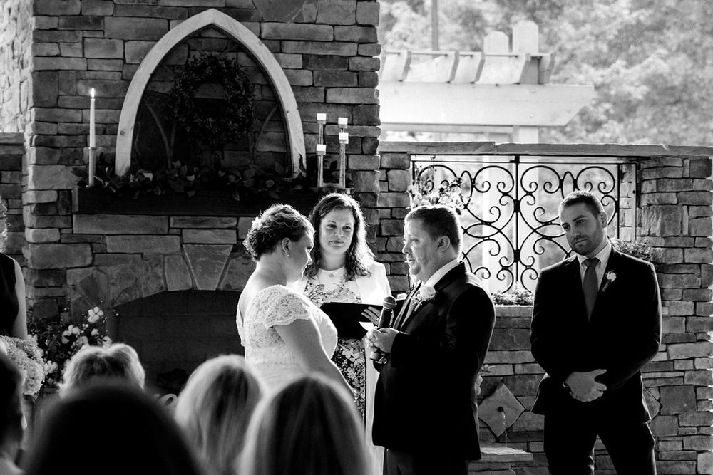 Ceremony at Magnolia Woods Huntersville by Charlotte Wedding Photographers
