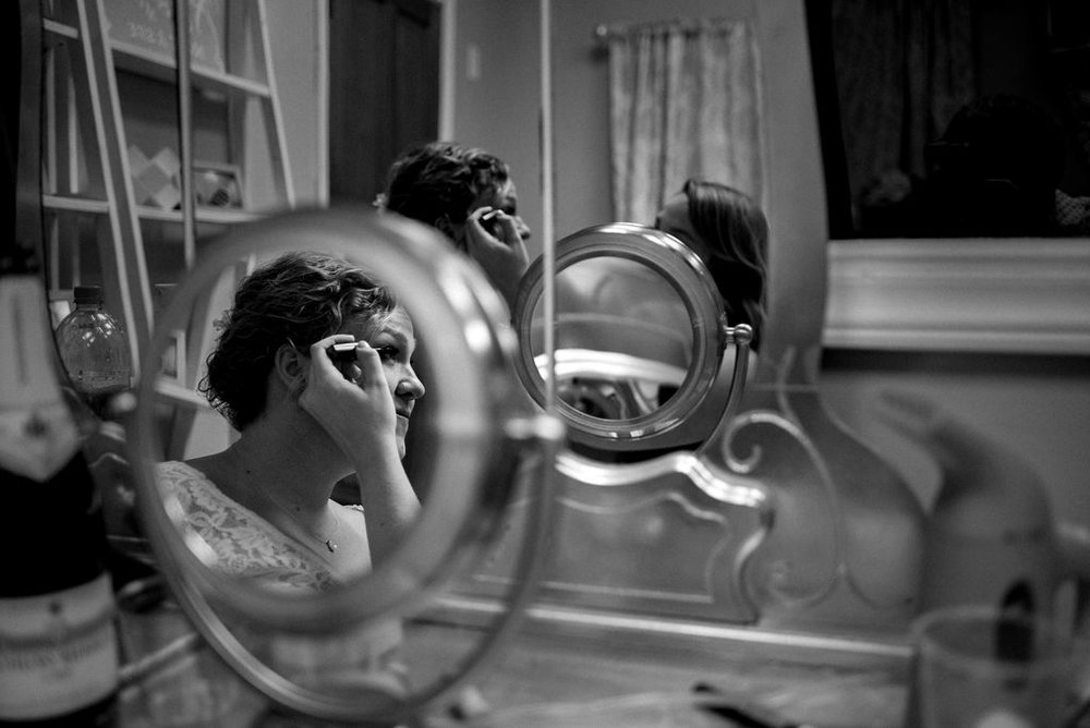 Bride Getting Ready at Magnolia Woods Huntersville by Charlotte Wedding Photographers