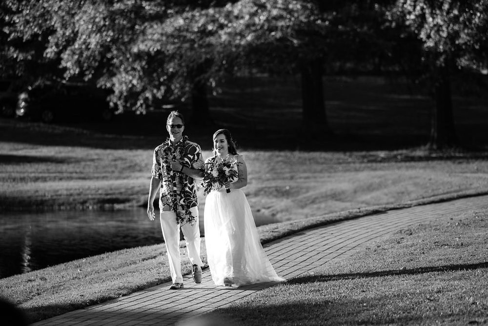 Bride at Wedding Ceremony at The Oaks at Salem Wedding in Apex, NC by Charlotte Wedding Photographers