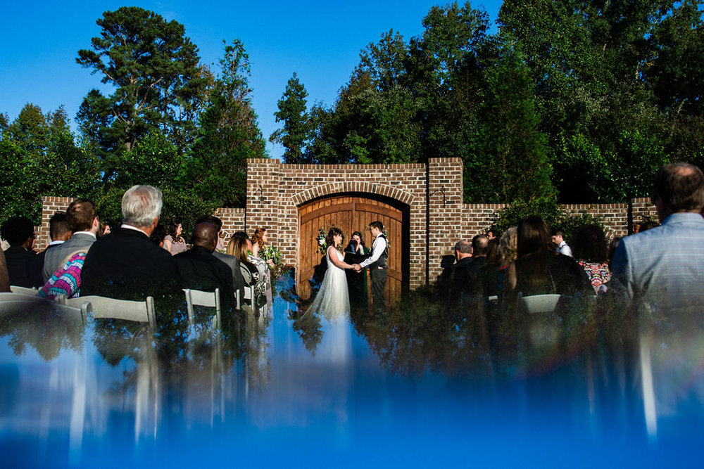 Wedding Ceremony at The Oaks at Salem Wedding in Apex, NC by Charlotte Wedding Photographers