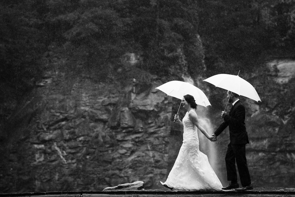 Rainy Day Bride and Groom Portrait at Quarry at Carrigan Farms by Charlotte Wedding Photographers