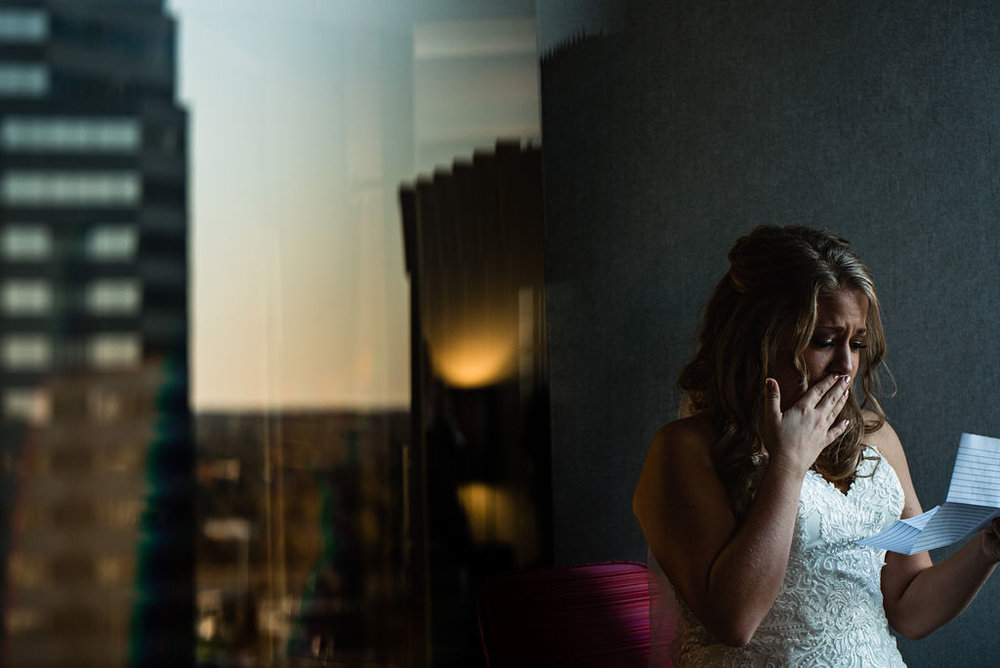 Bride Getting Ready at Aloft Charlotte by Charlotte Wedding Photographers