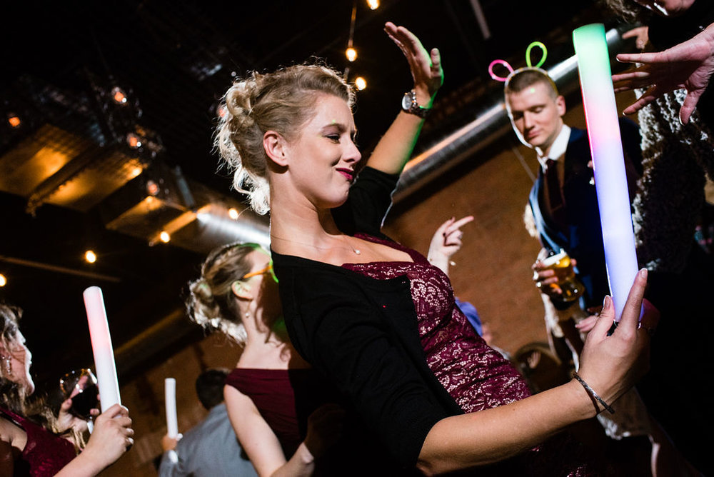 Live Band Open Dance Floor Reception at Triple C Barrel Room by Charlotte Wedding Photographers