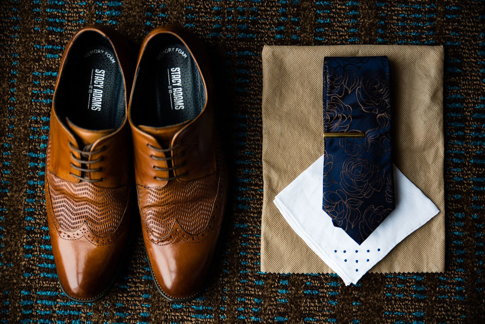 Groom Details, Shoes, Tie, Lay Flat  by Charlotte Wedding Photographers