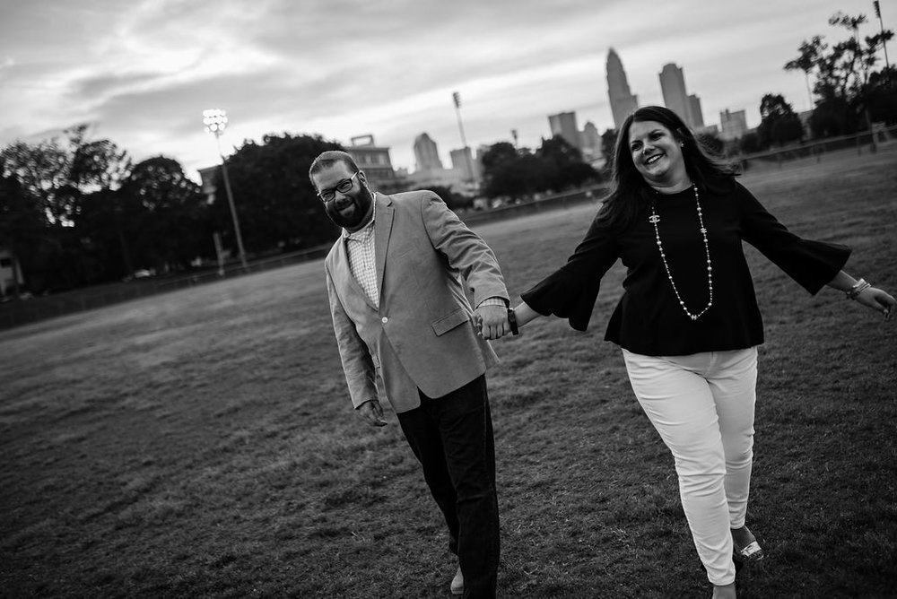 Uptown Views at Independence Park Engagement Session by Charlotte Wedding Photographers