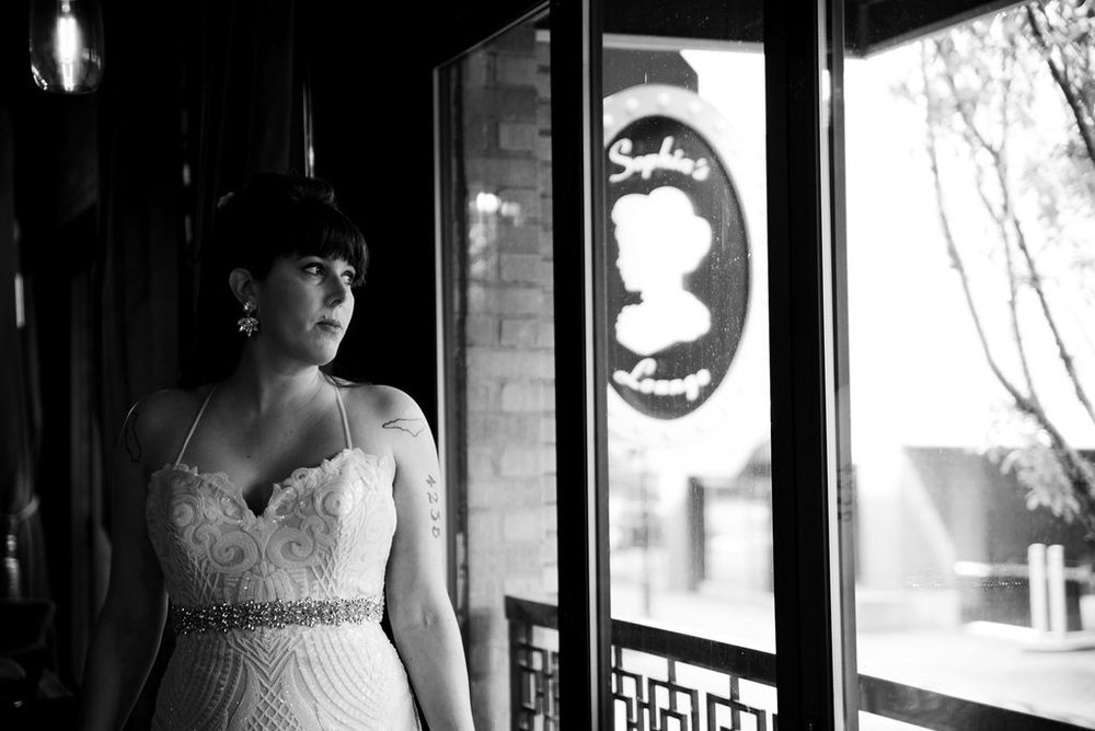 Bride Portraits at Sophia’s Lounge by Charlotte Wedding Photographers