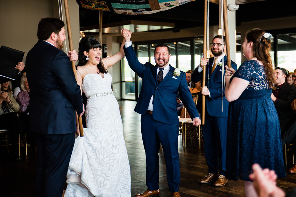 Jewish Wedding Ceremony with Huppah at Terrace at Cedar Hill by Charlotte Wedding Photographers