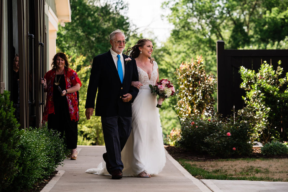 Ceremony at Sweet Magnolia Estate by Charlotte Wedding Photographers