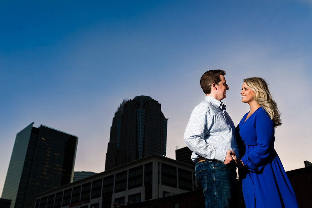 First Ward Park Uptown Charlotte Engagement Session by Charlotte Wedding Photographers
