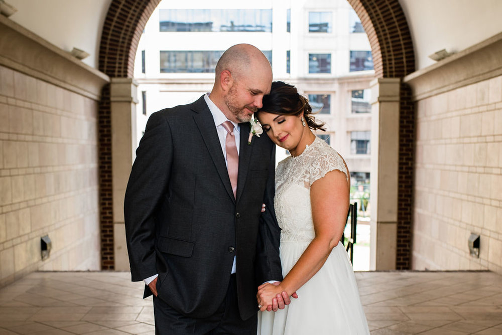 Bride and Groom Portraits in Uptown by Charlotte Wedding Photographers