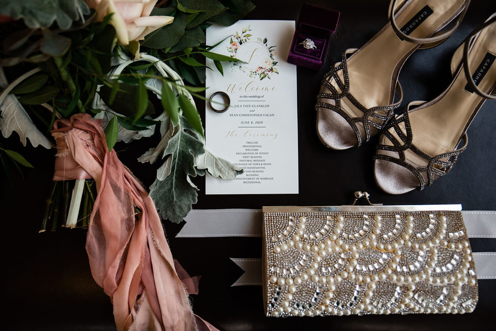 Wedding Details, Flowers, Shoes, Invites at the Levine Museum of the New South by Charlotte Wedding Photographers