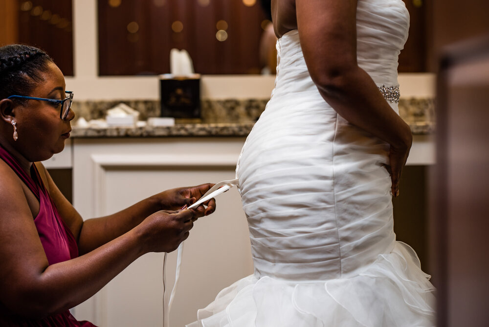 Fall Providence Country Club wedding bride getting ready by Charlotte Wedding Photographer