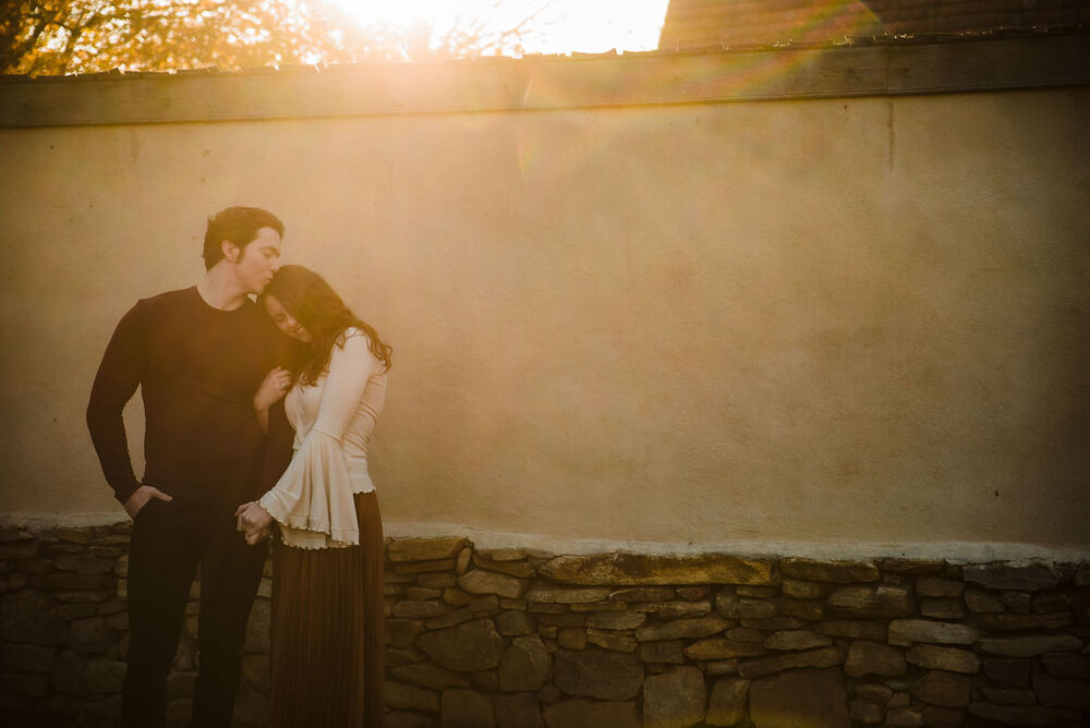 Old Salem Fall Engagement Session by Charlotte Wedding Photographers