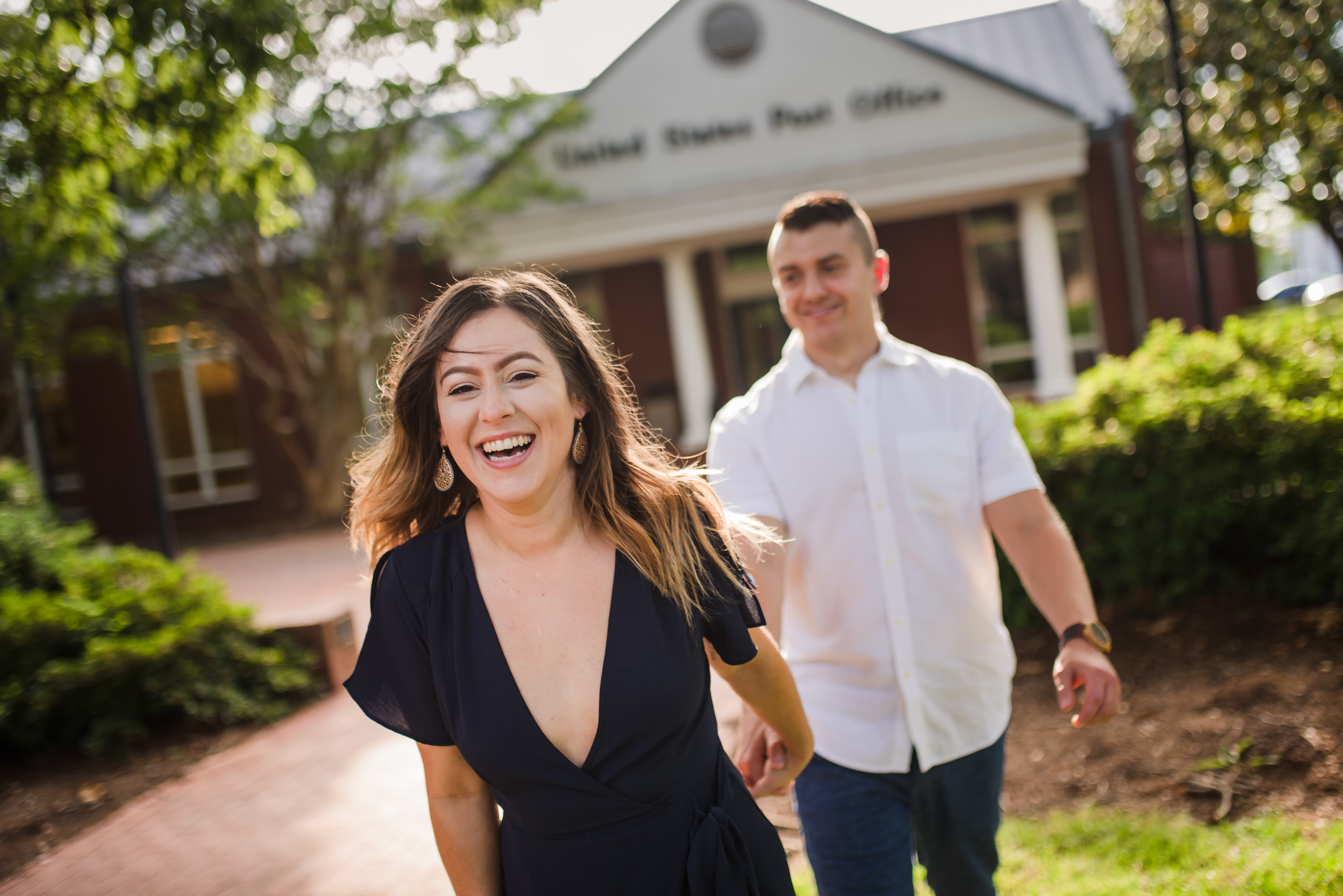 Downtown Davidson NC Engagement Session by Charlotte Wedding Photographers