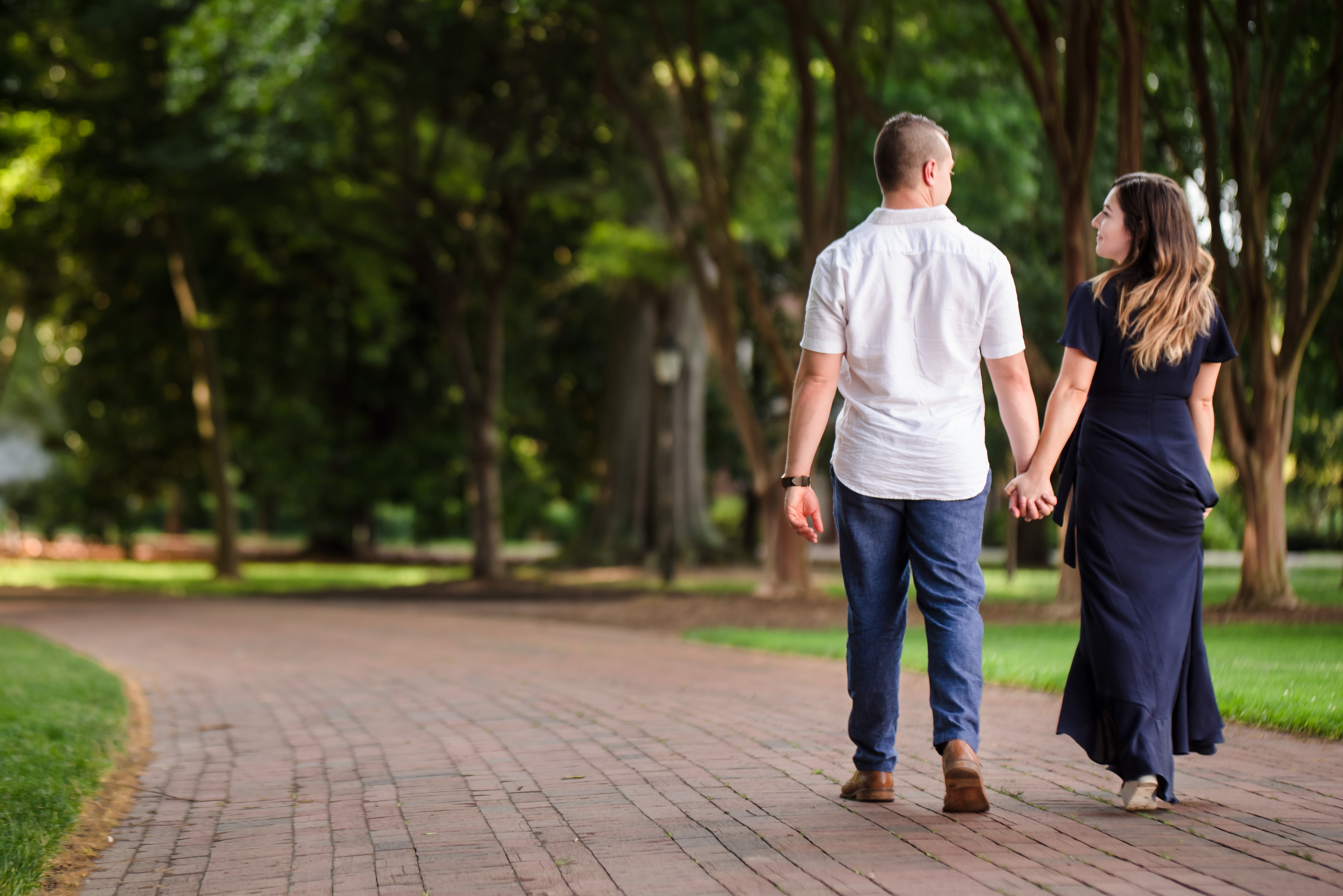 Downtown Davidson NC Engagement by Charlotte Wedding Photographers