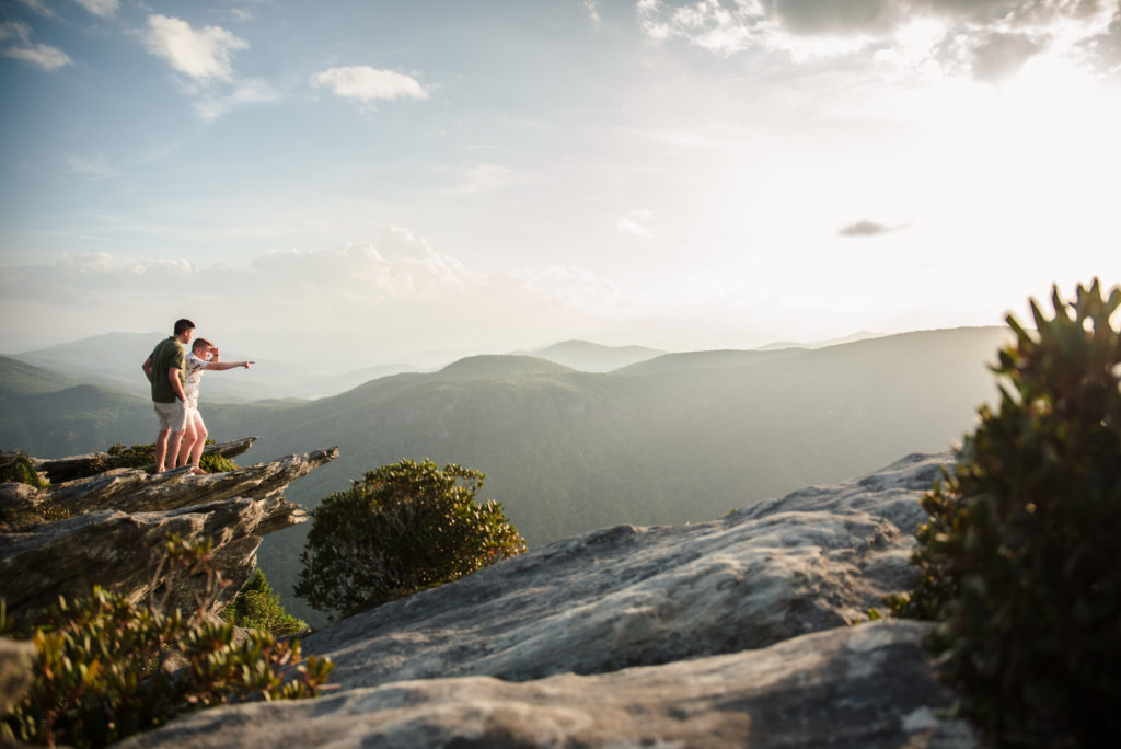 Hawksbill Mountain NC Engagement Session by Charlotte Wedding Photographers
