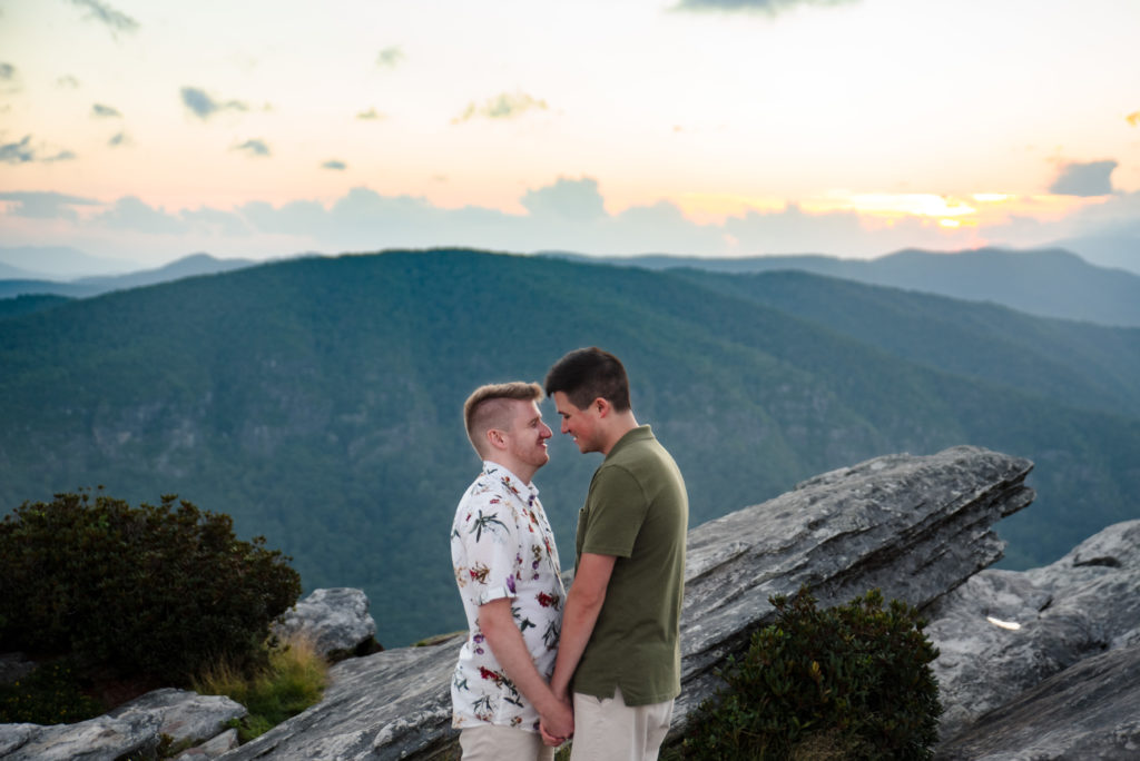 Hawksbill Mountain NC Engagement Session by Charlotte Wedding Photographers