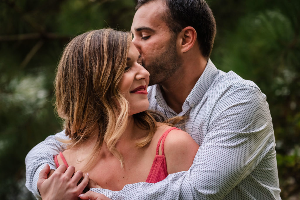 Cozy engagement photos at Jetton park in Charlotte NC