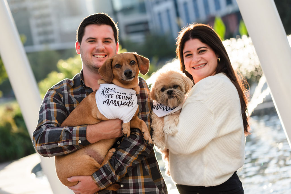 Cute Engagement Photos with Dogs