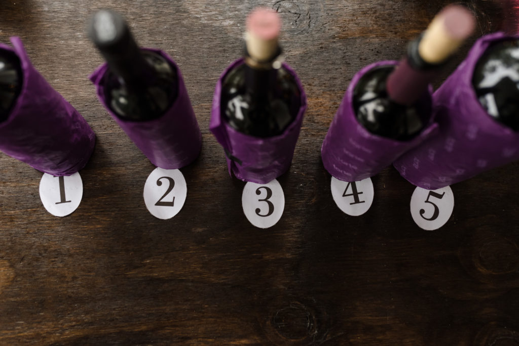 Wine bottle guessing game inspiration