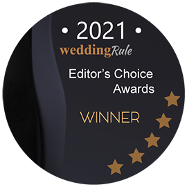 Badge from WeddingRule awarding Party of Two Photography one of the 25 Best Wedding Photographers in Charlotte, NC