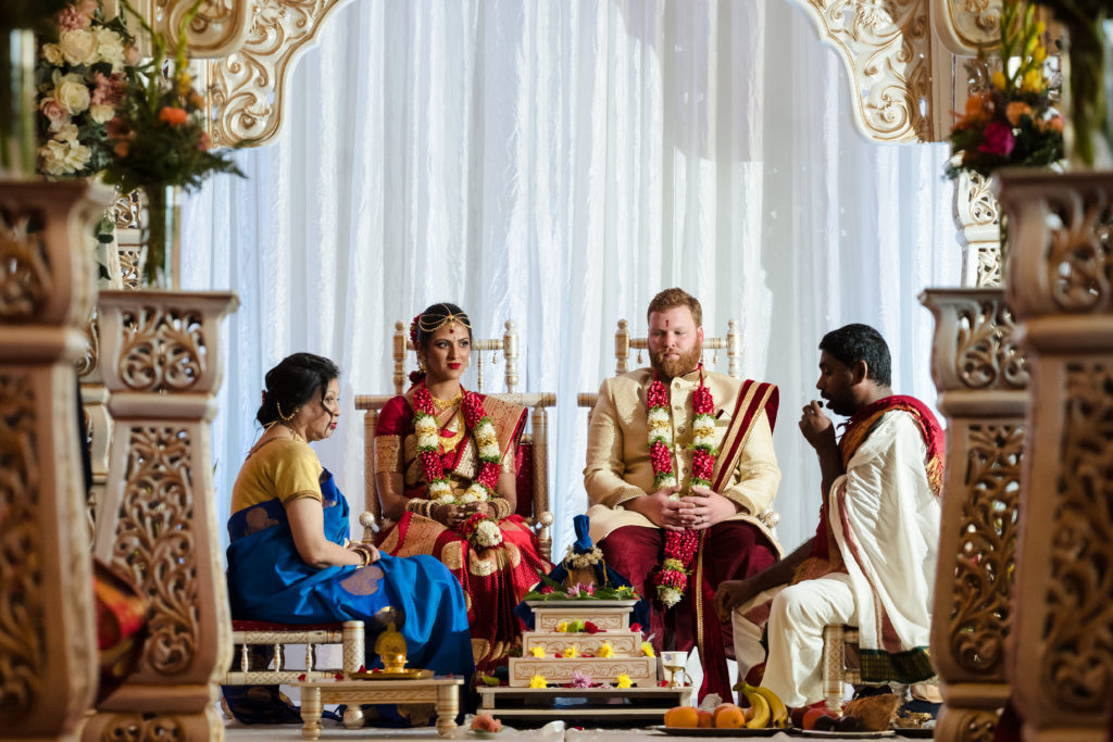 Traditional Ceremony at colorful summer Indian Wedding