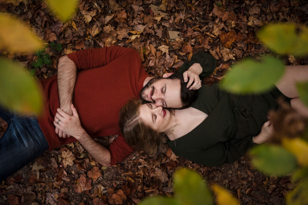 Fall Lake Norman engagement session