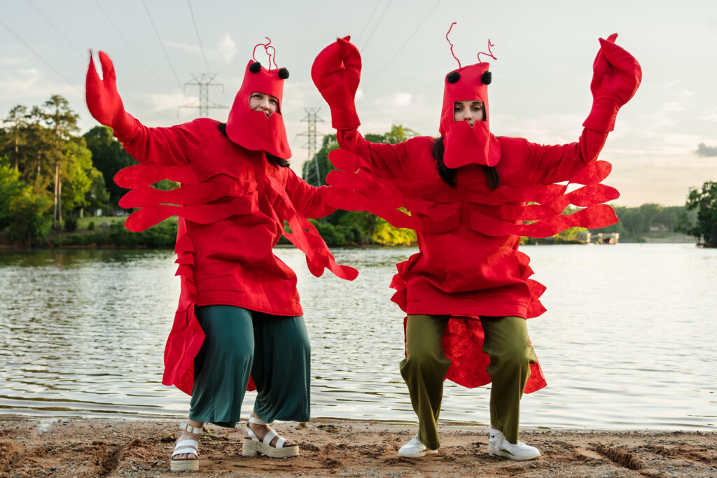 Silly Lobster costume engagement photos