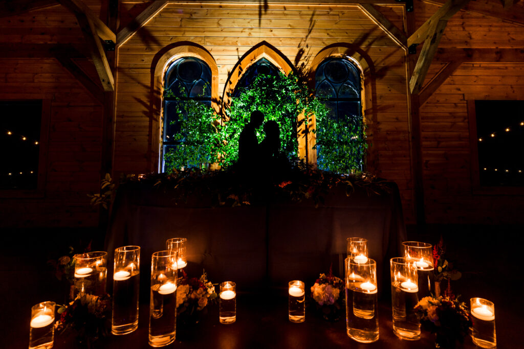 creative shot at The Rafters at Historic St. Mark's Wedding