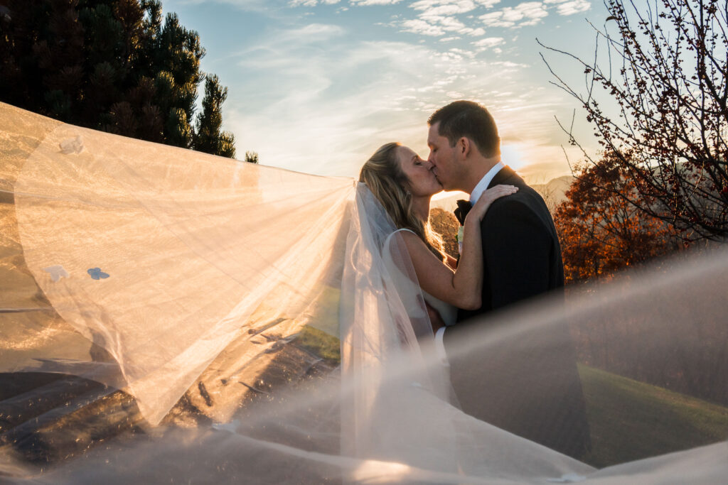 Sunset veil photo with fall foliage at Mountain House Inn