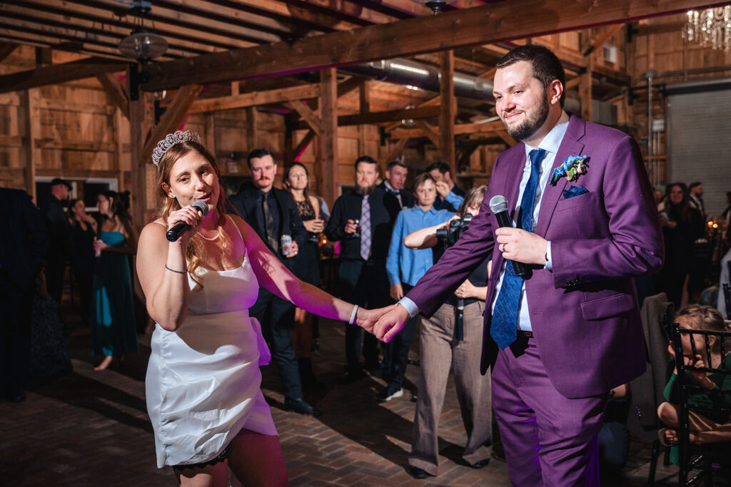 Charlotte wedding with karaoke at Pleasant Grove Farm 