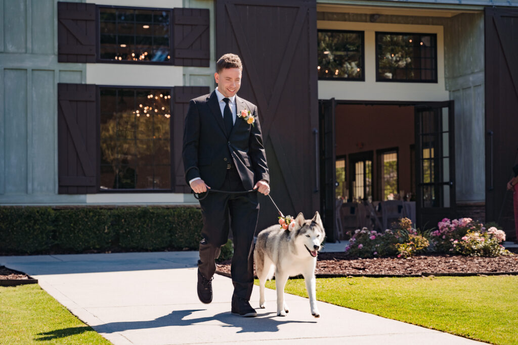 dog-friendly wedding ceremony in charlotte